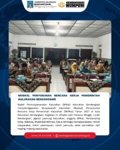 MUSKAL PENYUSUNAN RENCANA KERJA PEMERINTAH KALURAHAN SENDANGSARI TAHUN 2027