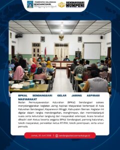 BPKAL SENDANGSARI GELAR JARING ASPIRASI MASYARAKAT