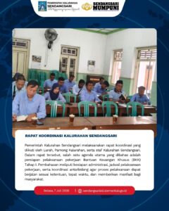 RAPAT KKOORDINASI KALURAHAN SENDANGSARI