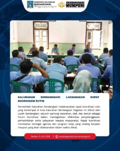 RAPAT KORDINASI KALURAHAN SENDANGSARI