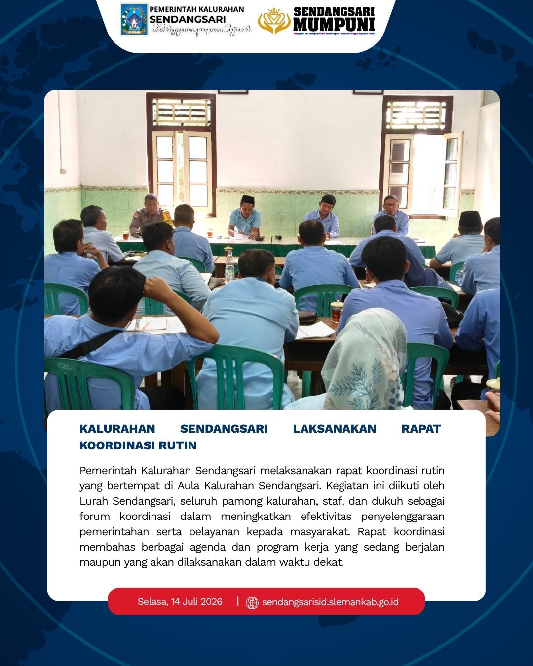 RAPAT KORDINASI KALURAHAN SENDANGSARI