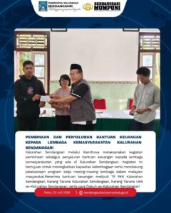 Pembinaan dan Penyaluran Bantuan Keuangan kepada Lembaga Kemasyarakatan Kalurahan SendangsariSendangsari