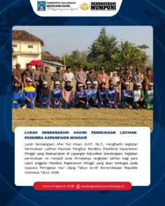 LURAH SENDANGSARI HADIRI PEMBUKAAN LATIHAN PASKIBRA KAPANEWON MINGGIR