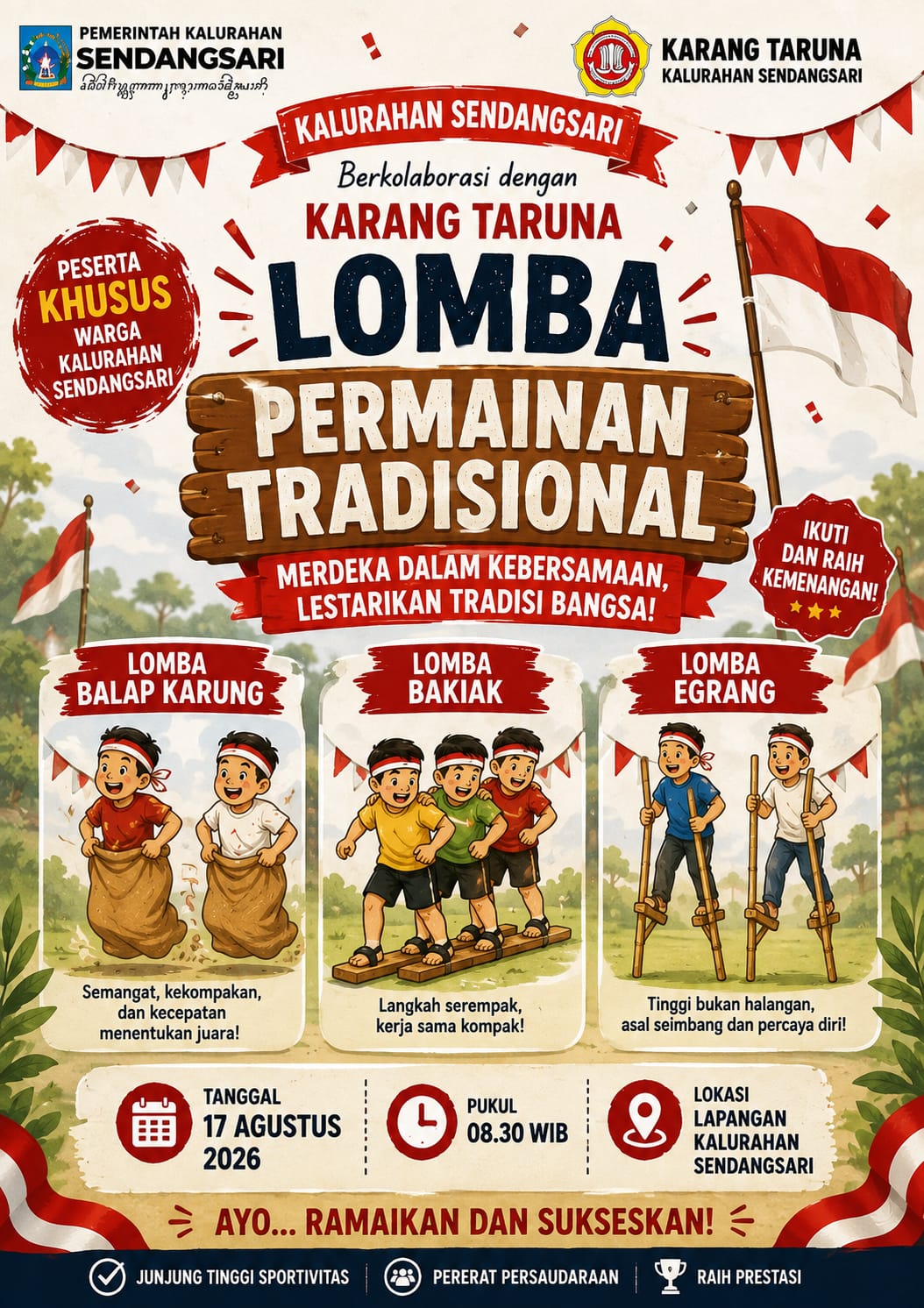 PENGUMUMAN LOMBA PERMAINAN TRADISIONAL