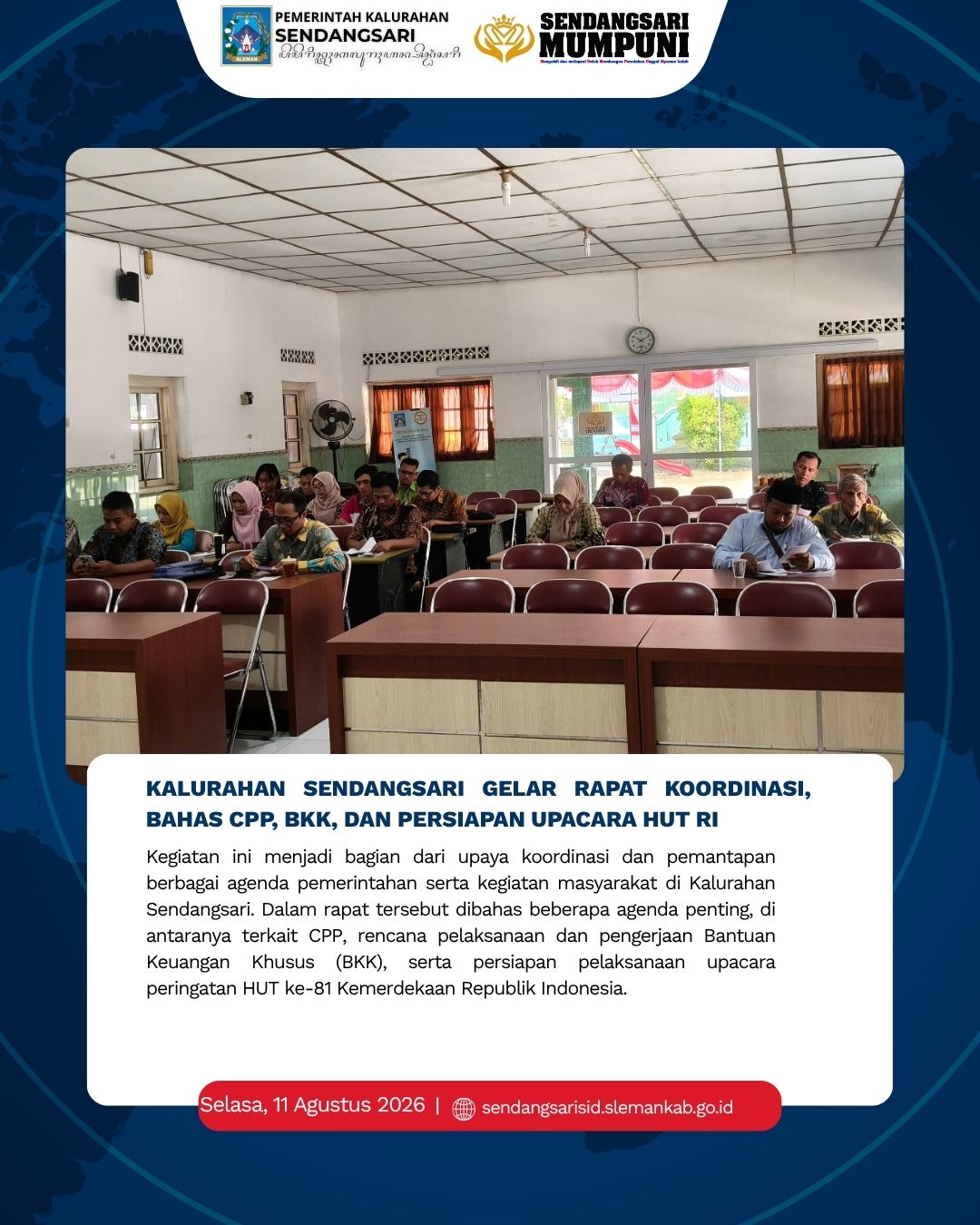RAPAT KOORDINASI KALURAHAN SENDANGSARI